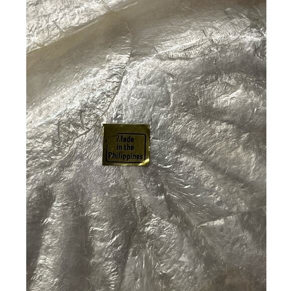 Vintage Set of 3 Capiz Shell Nesting Bowls Trinket Trays Gold Trim Pearlescent - Picture 7 of 8